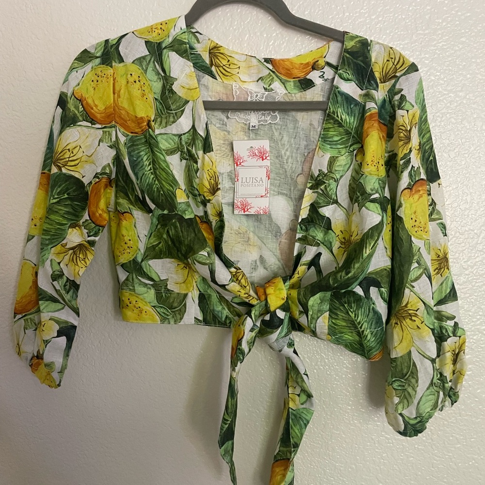Luisa Positano - Lemon Wrap top
